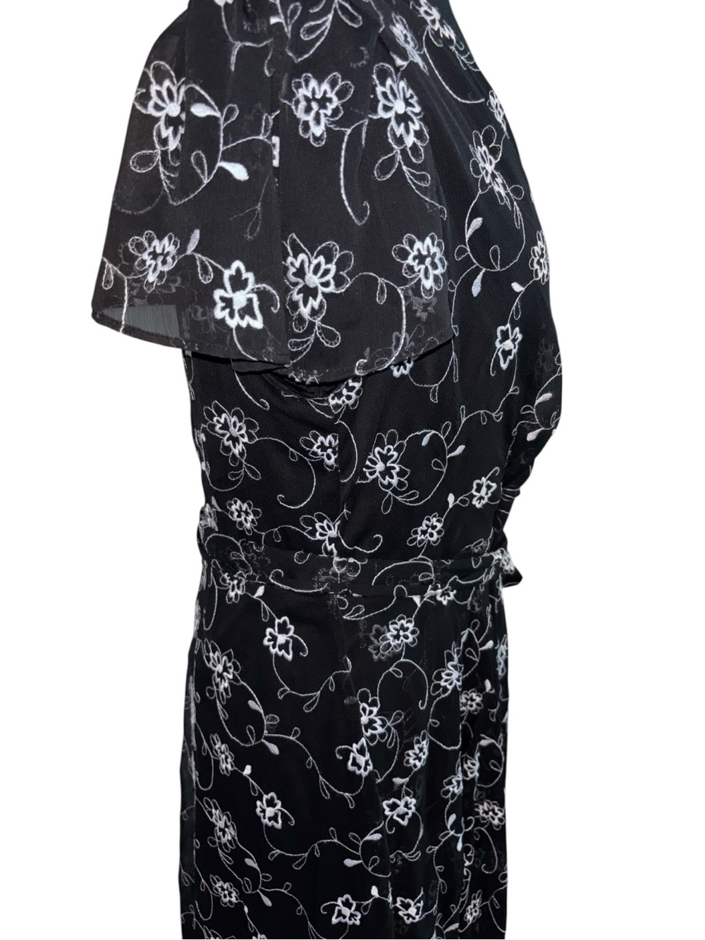 DKNY Floral Midi Dress w/ White Bloom Print, P2P:21.5”, L:46”, NWT, RT $129 - Picture 5 of 13